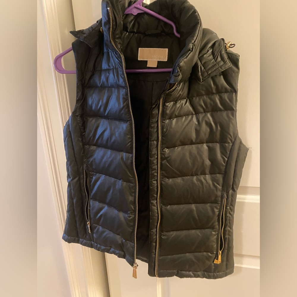 Michael Kors puffy vest with hood